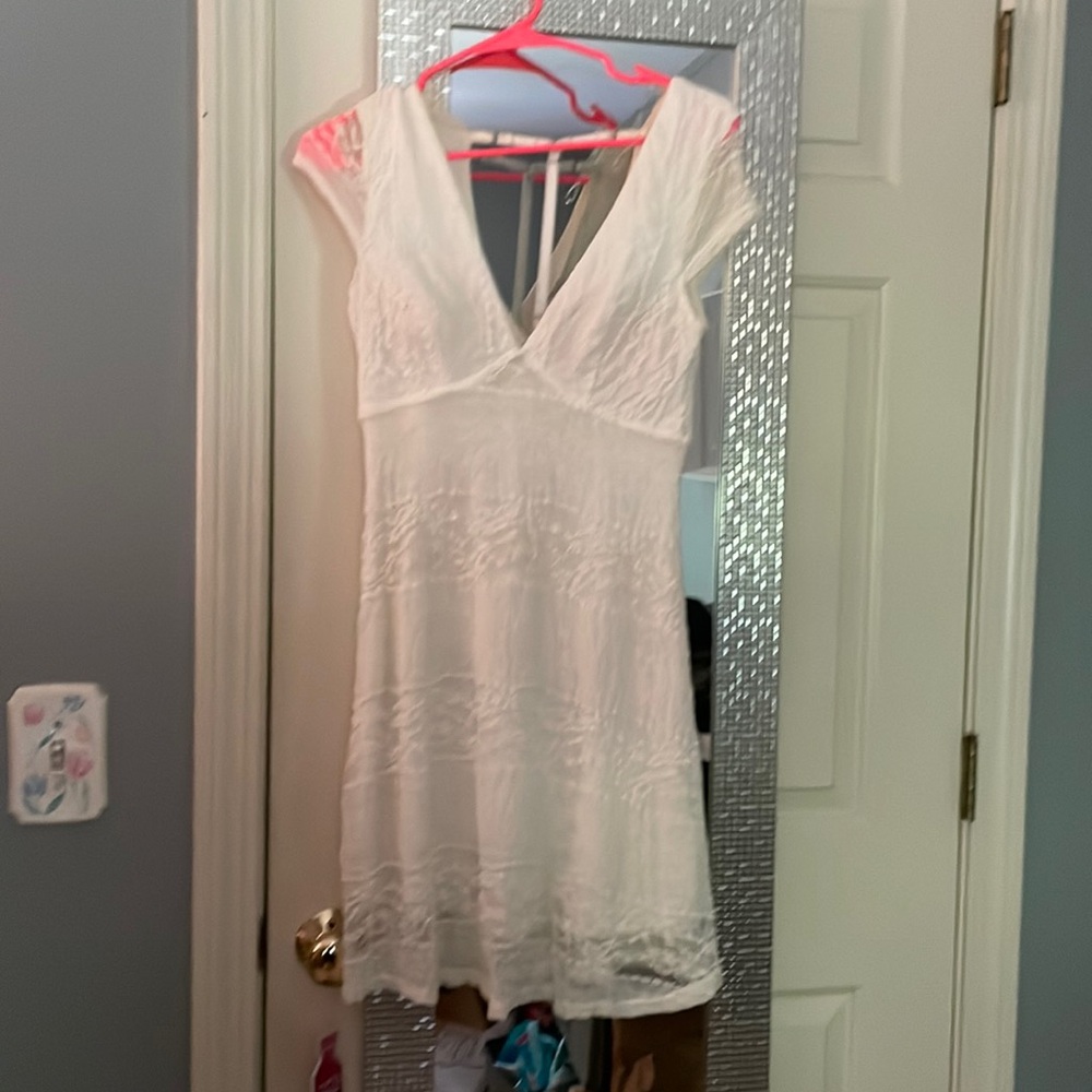 White mini dress